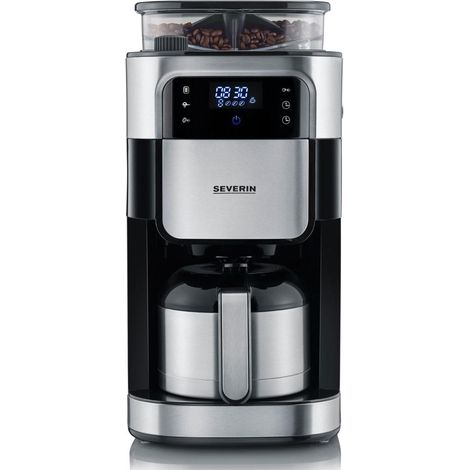 Severin – Broyeur café 1000W – Verseuse isotherme inox – Arrêt automatique – Départ programmable – KA4814
