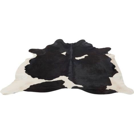 Tapis Déco en Cuir "Vache" 230x240cm Noir & Blanc