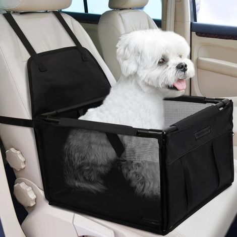 Ce siège auto pour animaux de compagnie - d'un panier respirant et convient aux chiens de petite et moyenne taille. Disponible en noir (1/5)