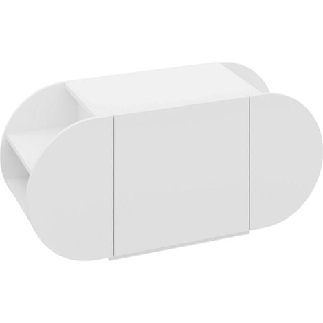 Scarpiera Sequoia, Mobile Portascarpe 10 Paia, 2 Ripiani, 2 Ante, 110x40x50h cm Bianco