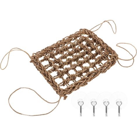 Hanging Hammock for Lizards Made of Straw and Rubber, Resting Nest (1/5)