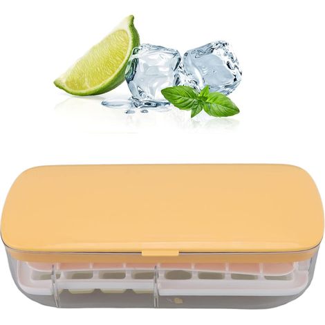 Silicone Ice Cube Tray with Lids, Ice Cube Trays with Ice Storage Box, 24 Freezer Ice Cube Rack Set, Squeeze Spoon, Ice Maker, Ice Tray (1/5)