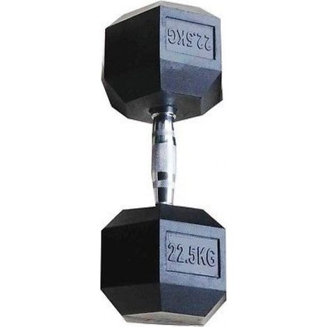 Manubrio esagonale gommato - 32,5 kg