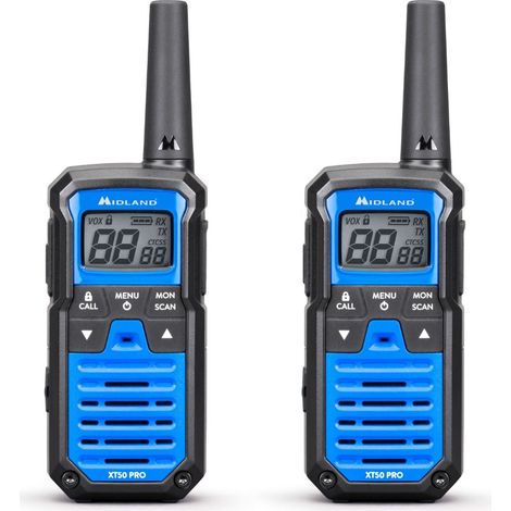 Coppia di walkie talkie gemelli MIDLAND XT50 Pro - Con batteria, caricabatterie e clip da cintura - C1464 (1/4)
