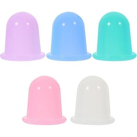 Saugnäpfe – Set mit 5 lebensmittelechten Silikon-Saugnäpfen in medizinischer Qualität – für myofasziale Massage und Muskelentspannung – 5 Stück (1/5)