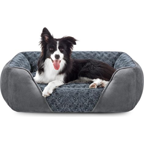 Lit pour Chien Lavable, Antidérapant 76x61x23cm gris