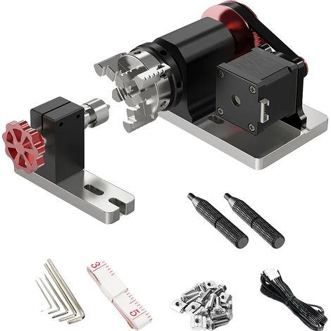 Kit de módulo rotativo CNC, estructura duradera, aplicaciones versátiles, rotativo CNC de 4.º eje y dos ejes. (1/2)