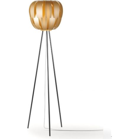 New Gold Tripod Stehlampe aus Metall Cm. 42 x 165 Std