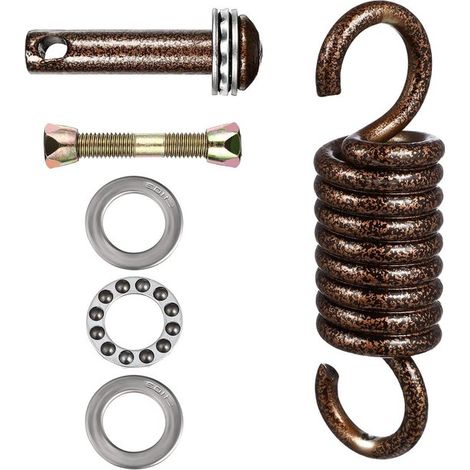 Kit de suspension pour fauteuil hamac - Crochet à ressort - Détente en plein air - Acier inoxydable 304 - 12 x 3,4 cm - Marron (1/5)