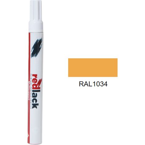 Fieltro retoque pintura 8 ml – RAL 1034 Satinado – Amarillo pastel – para múltiples superficies – Redlack