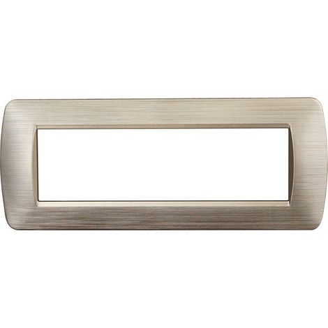 ETTROIT Placca 7P Colore Oro Satinato Compatibile Con Bticino Living Light LN85711 (1/3)
