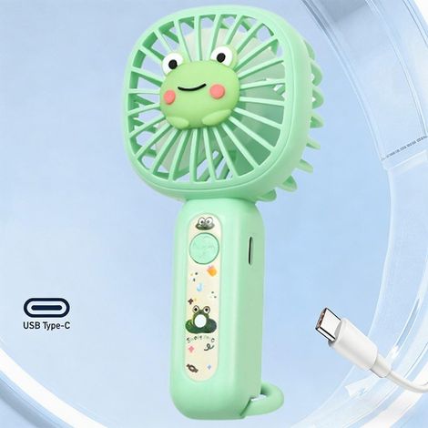 Mini Ventilateur Portable Mignon, Motif Animaux, Rechargeable par USB, Léger Idéal pour Rafraîchir Soi-même, en Intérieur en Extérieur Ou en (1/5)