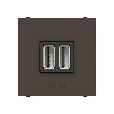 Zenit Prise De Recharge Usb 2 Modules-Anthracite 2CLA228500N1801 ABB N2285AN (1/3)