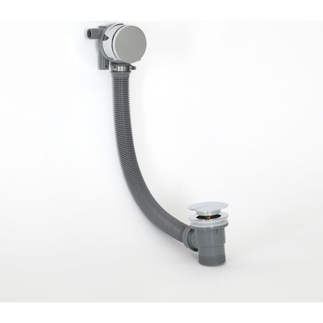 Milano Mirage Overflow Bath Filler Tap and Pop Up Click Clack Waste - Chrome (1/5)