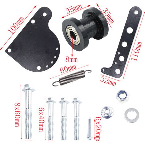 Moteur 2 temps de moto, accessoires de vélo, tendeur de chaîne, tendeur de chaîne à ressort 49 66 80 (1/5)