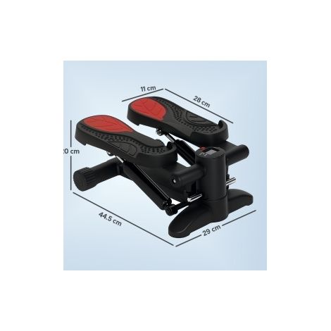 Mini stepper de casa con pantalla LCD, 100 kg, negro HAVRYA (1/5)