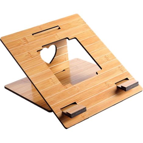 Support pour Ordinateur Portable en Bois Portable, pupitre Mobile Ergonomique pour Usage Bureau et Domicile (1/5)