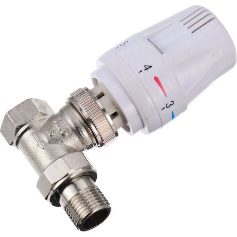 Válvula termostática recta DN15b para radiador con sensor de temperatura integrado, válvula de control automático para calefacción por suelo radiante, control preciso de la temperatura ambiente.