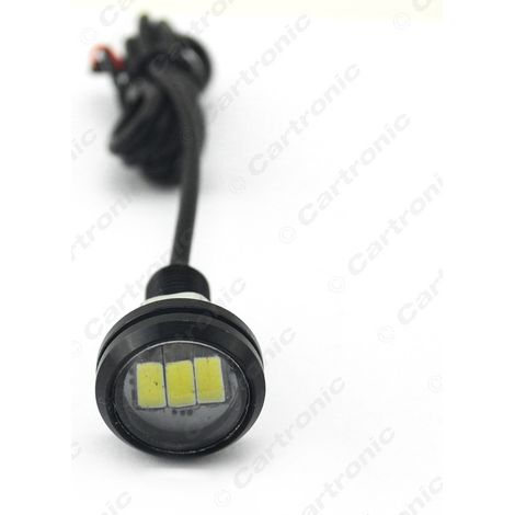 3W 23mm 5630-3LED Ultra-thin Eagle Eye Light, Rogue Light, Screw-type Reversing Light, White (1/4)