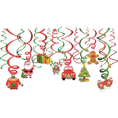 Hélices en spirale de Noël – accessoires photo de fête, suspension (1/5)
