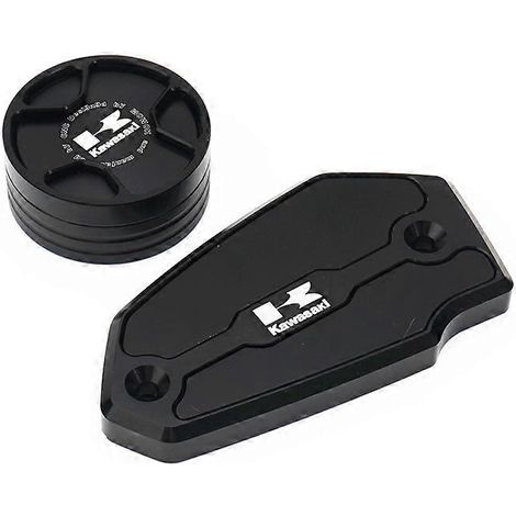 Convient aux Kawasaki Z900 ZX4R ZX4RR ZX25R : vis de remplissage d'huile du couvercle de pompe de frein avant et arrière en alliage d'aluminium modifié (avant et arrière noirs). (1/5)