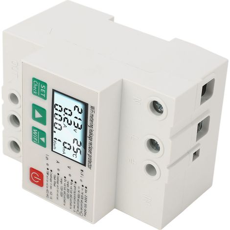 Disjoncteur WiFi Intelligent Protection Sur/Sous-Tension Fuite Foudre Compteur Énergie AC230 50/60Hz 1A-63A (1/5)