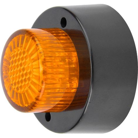 Feu de gabarit latéral rond miniature 24 V pour remorque et camion (jaune) (1/5)