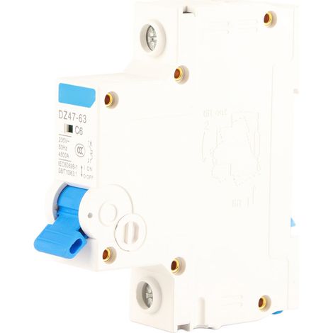 Disjoncteur miniature 1P pour petits groupes électrogènes DZ47-63 230 V 6 A