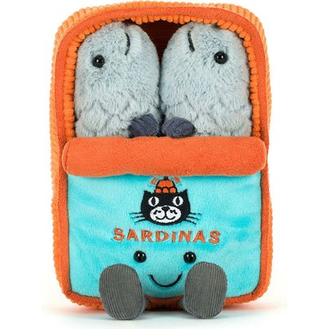 Figurine de collection en peluche Boîte de sardines 17 cm objet décoratif cadeau de collection