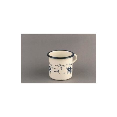 Ibili Sena Mug blanc 8 cm en émail élégant
