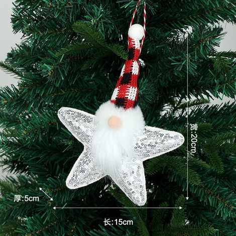 Weihnachtsdekorationen, Paillettensterne als Puppenornamente, Weihnachtsbaumschmuck, Dekorationen für festliche Stimmung