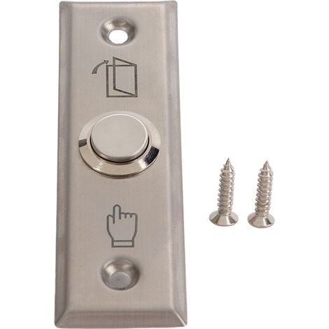 Berührungsloser Ausgangstaster aus gebürstetem Edelstahl, 85 x 28 mm, 60 mm Mittenabstand, automatische Rückstellung, für die Zutrittskontrolle im Innen- und Außenbereich (1/5)