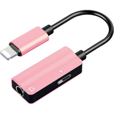 Adaptateur AUX Jack 3.5mm pour iPhone - Connecteur Double Sortie Audio pour Interface iOS (1/5)