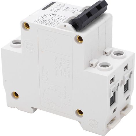 50-A-4-kA-2-poliger Leitungsschutzschalter, 400-V-Elektromagnetauslöser, 35-mm-DIN-Schienenmontage, Schutz für Photovoltaikanlagen, Sicherheit (1/5)