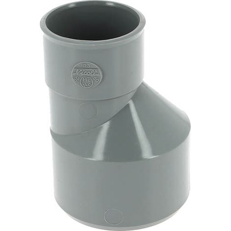 Nicoll – Réduction extérieure excentrée mâle-femelle Ø80/50 – Raccord évacuation PVC – Collage facile – Classement feu NF-M1