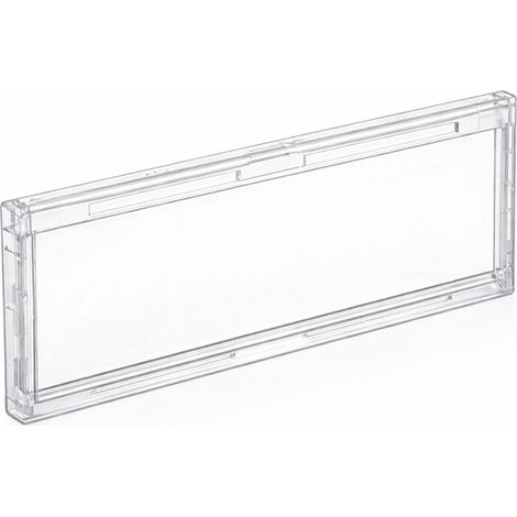 Wiltec Namensschild Abdeckung für Briefkasten mit Stanzmaß 69,3 x 24,7 mm für 71,5 x 27 mm Namensschild, Ersatzteil für Standbriefkasten und Wandbriefkasten (1/5)