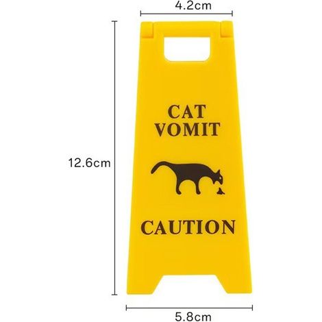 Cartelli di avvertimento per vomito di cani e gatti,12,7 cm circa (5 pollici),12,7 cm,giallo (1/5)