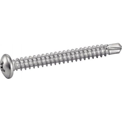 Selbstbohrende Zylinderkopfschraube Phillips aus verzinktem Stahl - Ø 4.8 x 45 mm - Packung mit 250 Stück - ACTON - 332014,8X45CR3