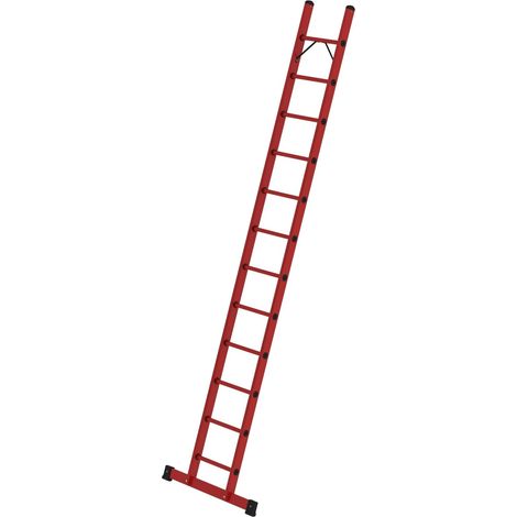 Günzburger Steigtechnik Sprossen-Anlegeleiter GFK mit Traverse 12 Sprossen - 036812 (1/3)