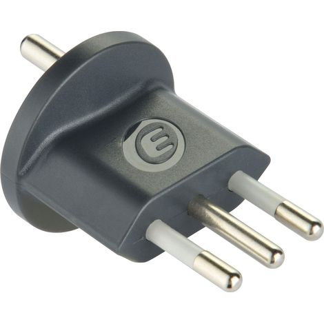 Adattatore fisso electraline da spina tedesca 16a a spina italiana 10a grigio- 70035