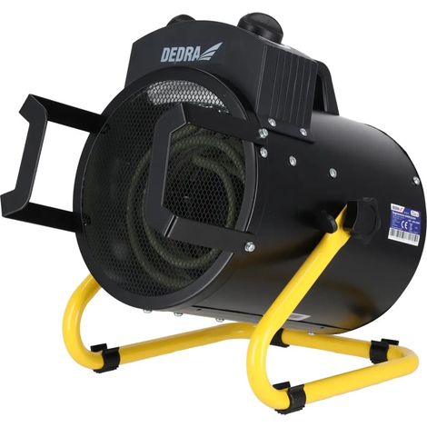 Canon à Chaleur Électrique 3 kW (3000W) – Chauffage d'Appoint 230V pour Garage, Atelier ou Chantier – Thermostat Réglable, 3 Modes, Portable (Rond Noir) (1/5)