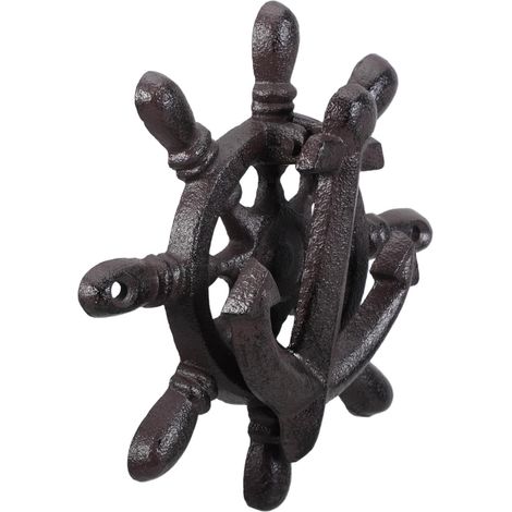 de porte vintage en fonte noire poignée de tirage motif