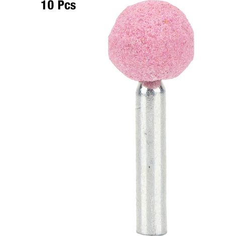 Ortviai Meuleuse Montée Céramique pour Polissage et Décapage – 10 pièces, forme bille, 6 x 16 mm, rouge, corindon (1/5)