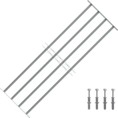 Reja de seguridad ajustable ventana con 4 barras 1000-1500 mm