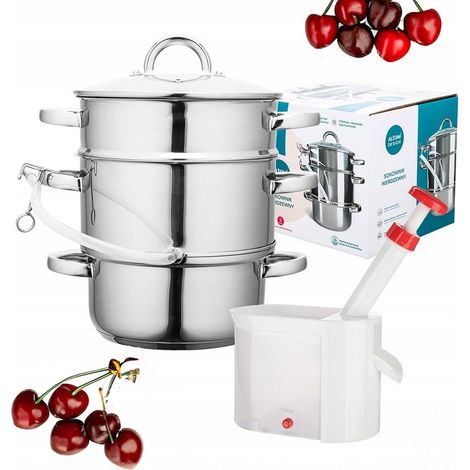 Altom Design 5L Edelstahl-Dampfentsafter und Kirschentkerner