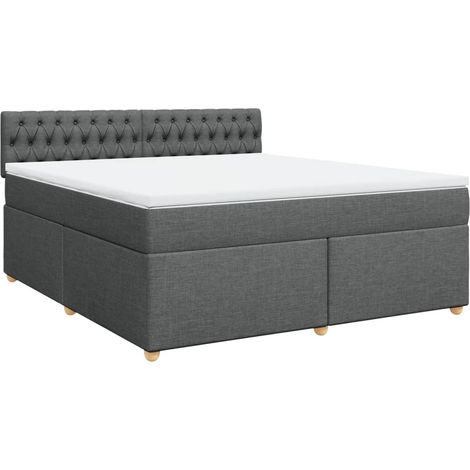 Maison Exclusive - Boxspringbett mit Matratze Dunkelgrau 180x200 (1/5)