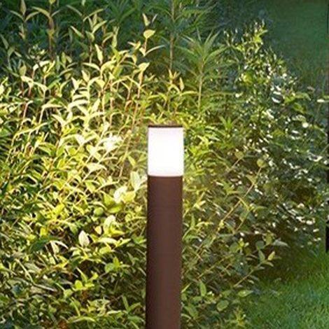 Sigaro paletto in alluminio corten opaco 1 luce attacco E27 IP54 h.50cm