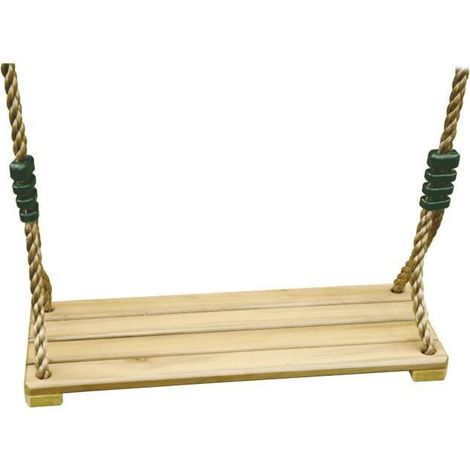 Cémonjardin – Balançoire en bois pour portique 1,90 / 2,50m – Corde polypropylène traitée anti-UV – Âge recommandé 3 à 12 ans – Anneau de suspension métal (1/5)