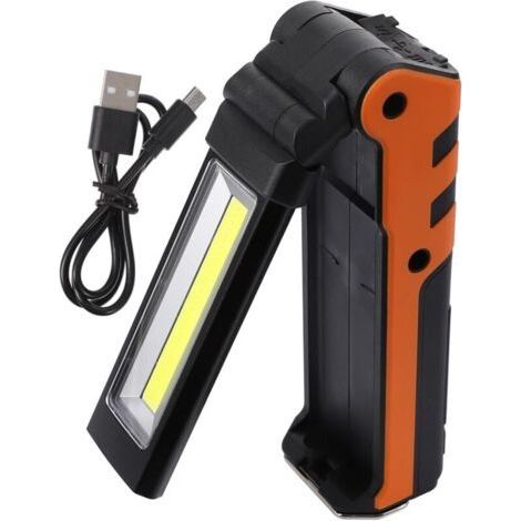 USB Rechargeable LED Work Light, 5 Modes COB Flashlight for Emergency, Workshop, Garage and Camping, Rechargeable Battery (1/5)