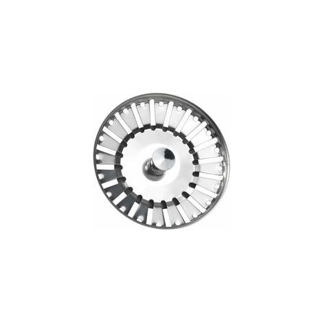 (Diamètre : 84 mm) Accessoires d'évier de cuisine Bouchon de crépine d'évier de cuisine en acier inoxydable, poubelle d'évier de cuisine Bouchon d'évier de cuisine (1/4)